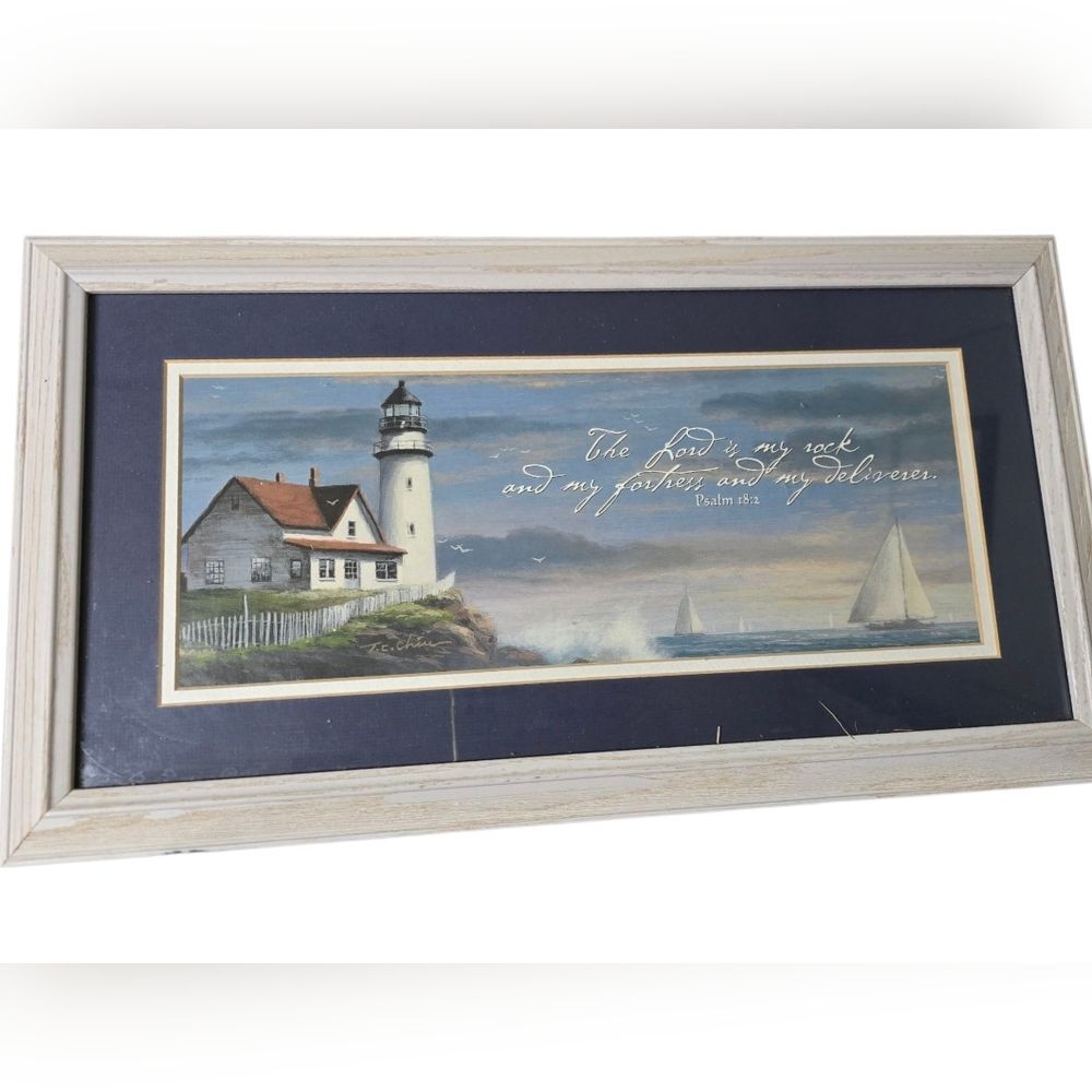 Light House Scripture Wall Piece